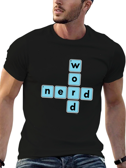 Word Nerd Graphic T-Shirt - Black Cotton Tee