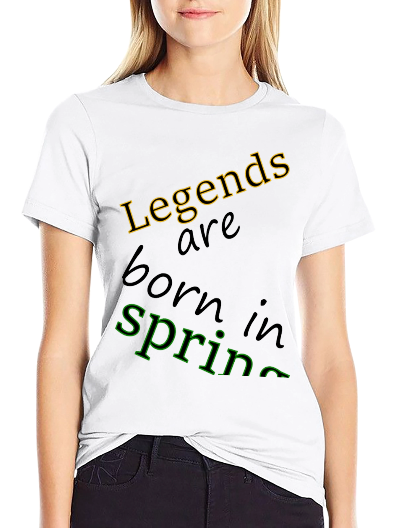 Legends Are Born In Spring Black T-Shirt