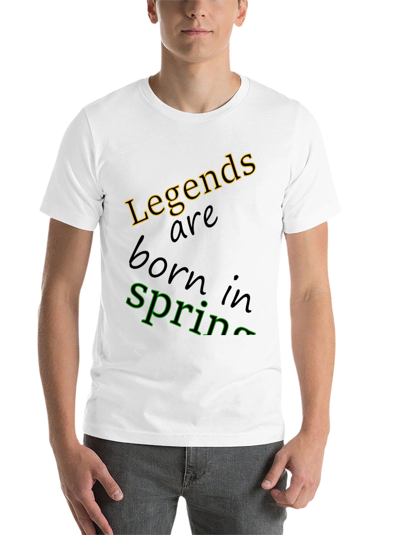 Legends Are Born In Spring Black T-Shirt