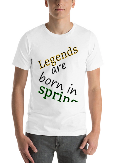 Legends Are Born In Spring Black T-Shirt