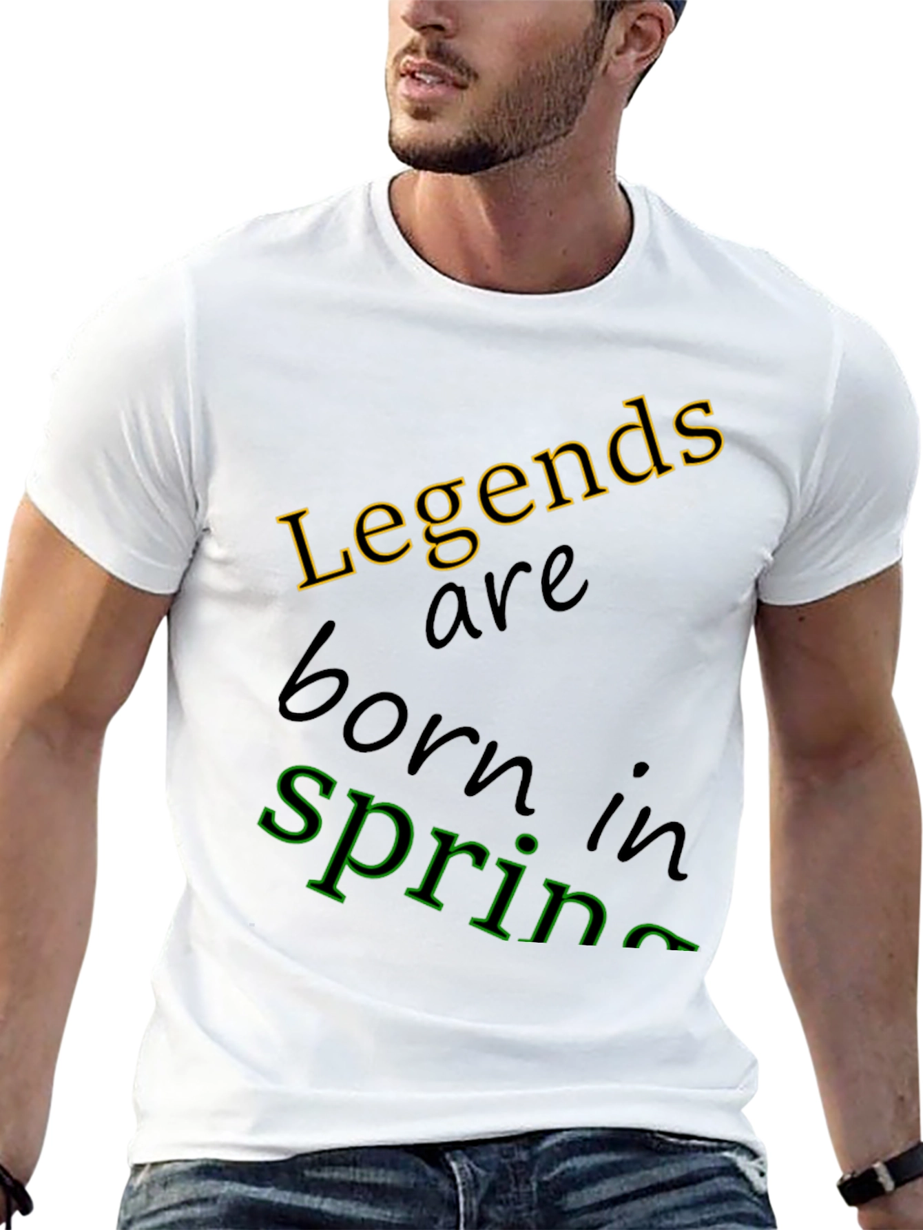 Legends Are Born In Spring Black T-Shirt