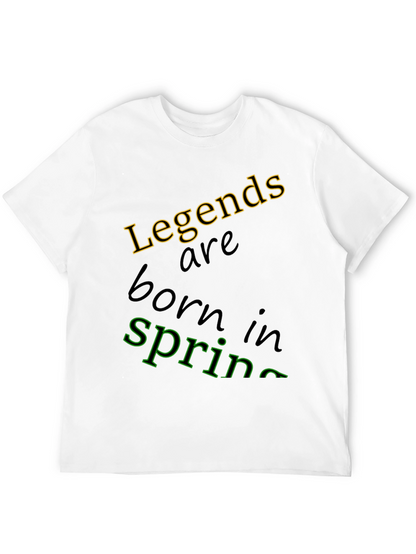 Legends Are Born In Spring Black T-Shirt