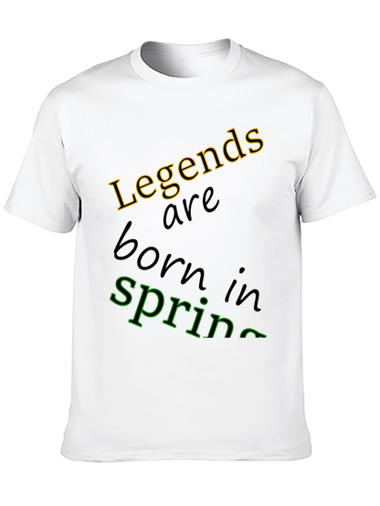 Legends Are Born In Spring Black T-Shirt