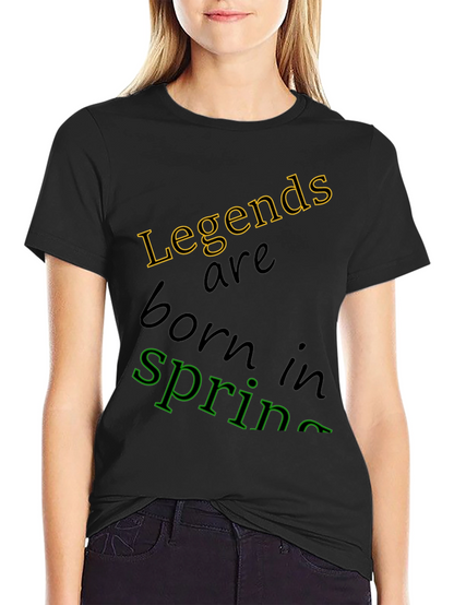 Legends Are Born In Spring Black T-Shirt