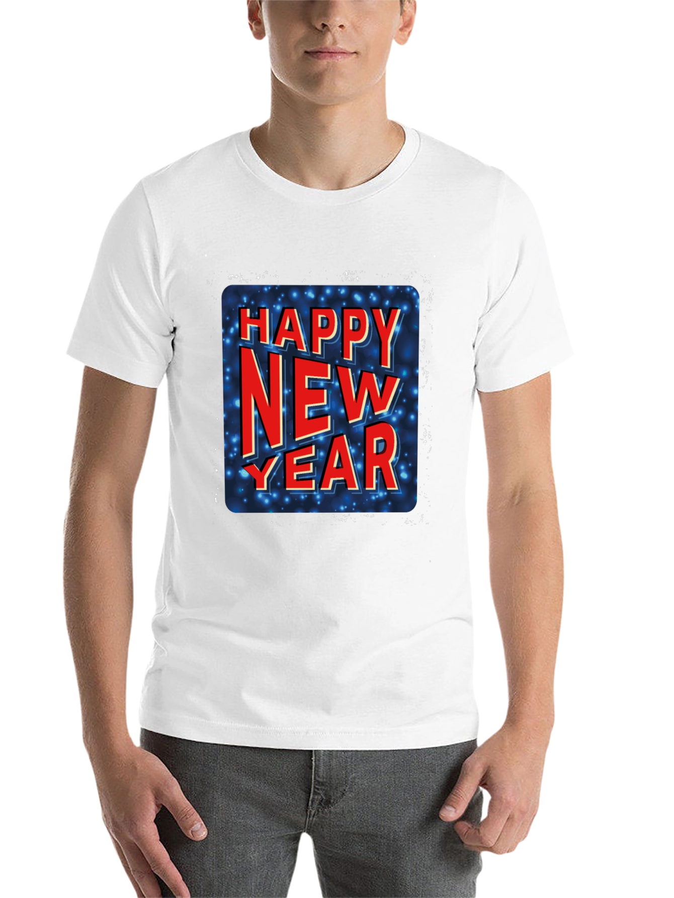 Happy New Year Graphic Tee - Black