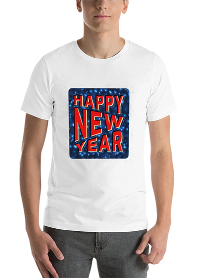 Happy New Year Graphic Tee - Black
