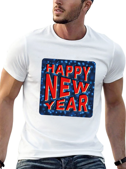 Happy New Year Graphic Tee - Black