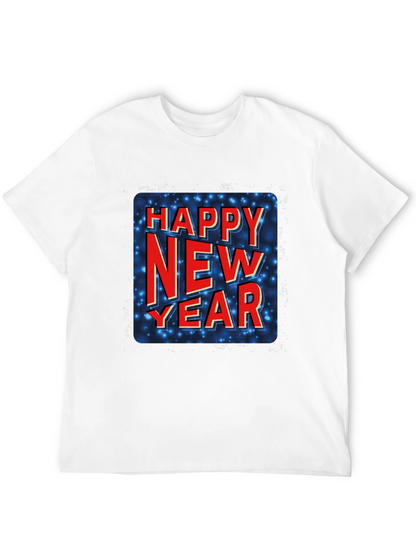 Happy New Year Graphic Tee - Black