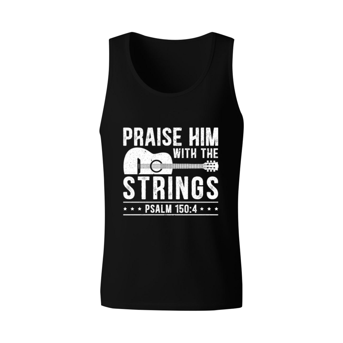 Praise Him With Strings Psalm 150:4 Guitar Faith Tank