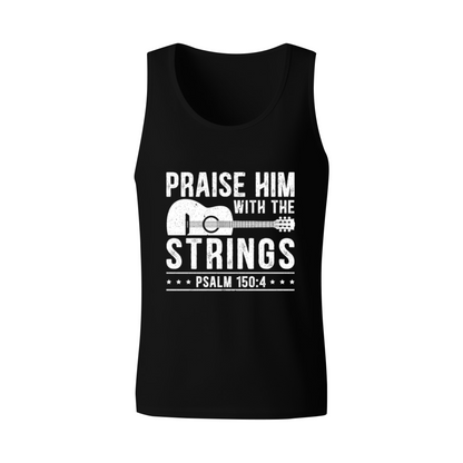 Praise Him With Strings Psalm 150:4 Guitar Faith Tank