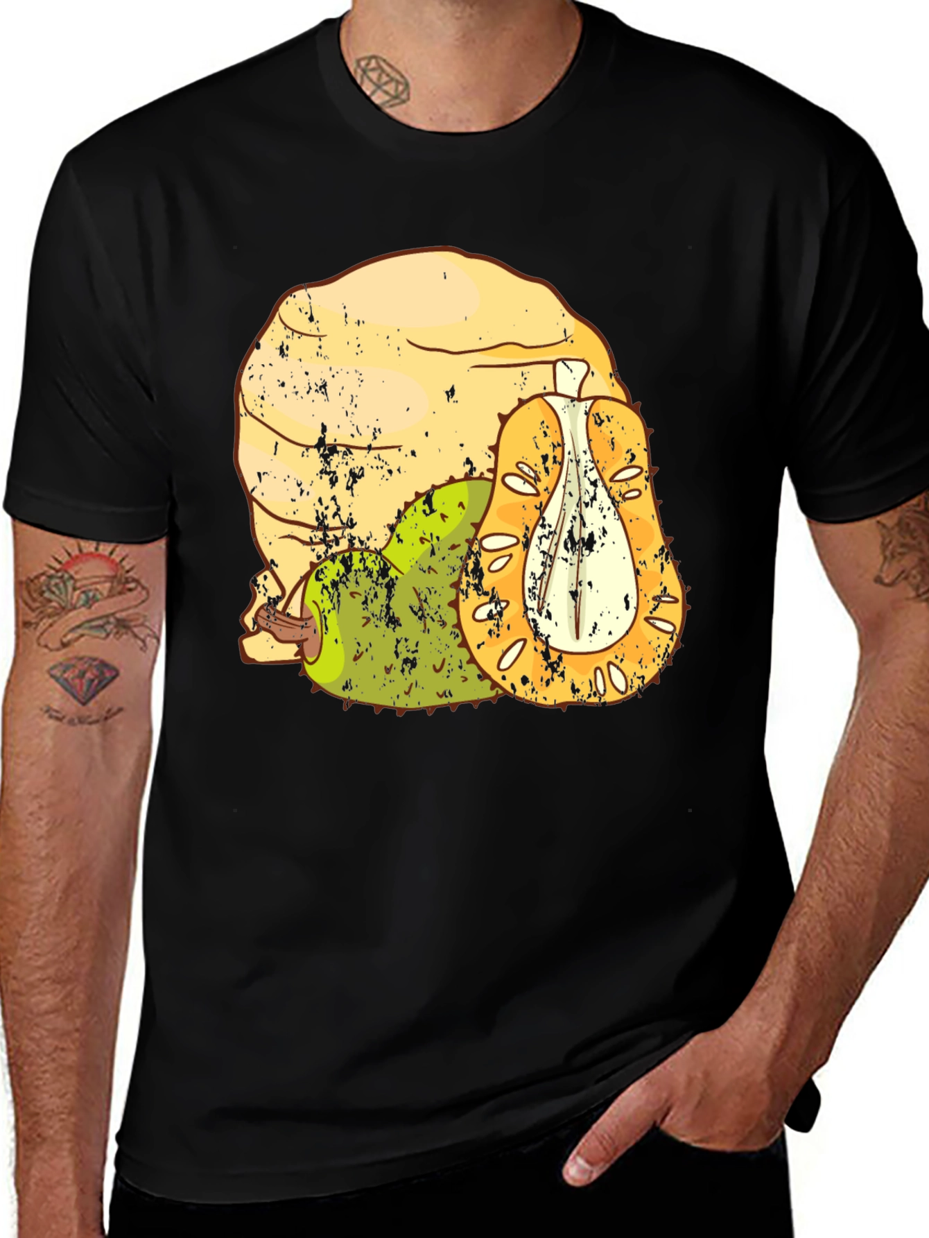 Jackfruit Graphic Tee - Unisex Black T-Shirt