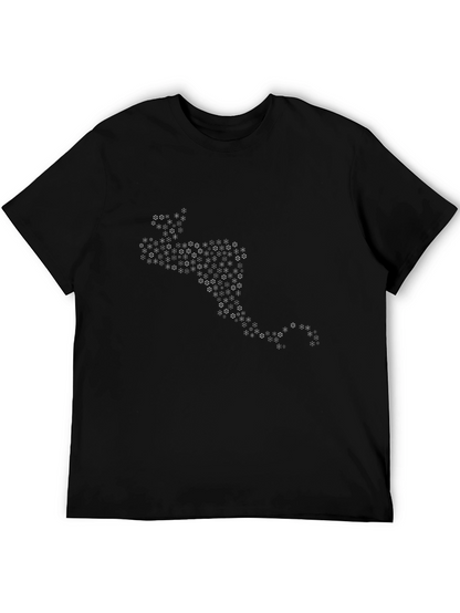 Abstract Deer Black T-Shirt