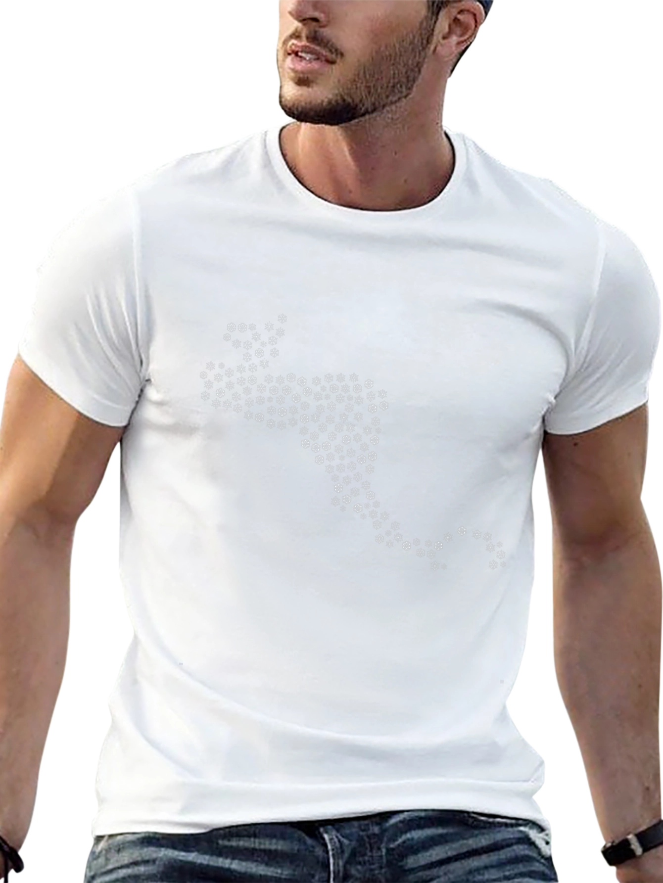Abstract Deer Black T-Shirt