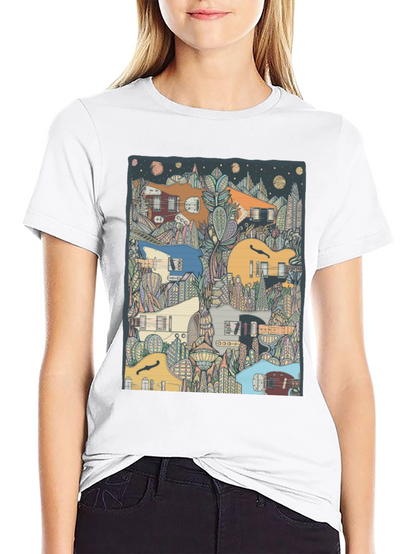 Guitar Cityscape T-Shirt - Music Lover Tee