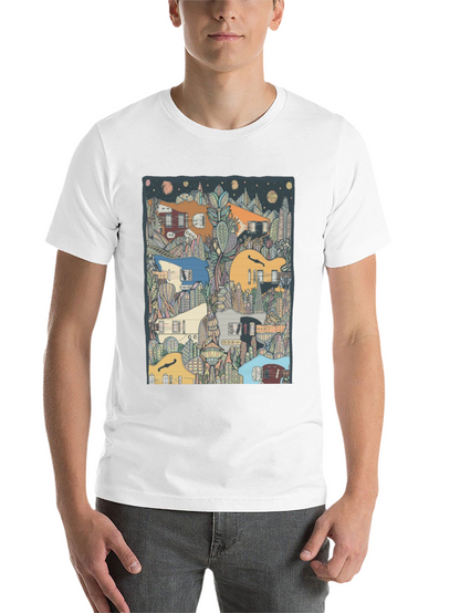 Guitar Cityscape T-Shirt - Music Lover Tee