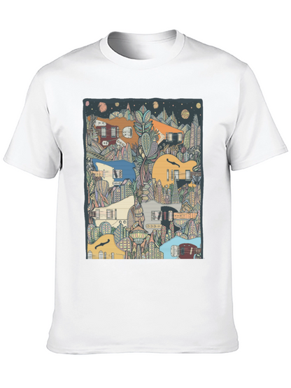 Guitar Cityscape T-Shirt - Music Lover Tee