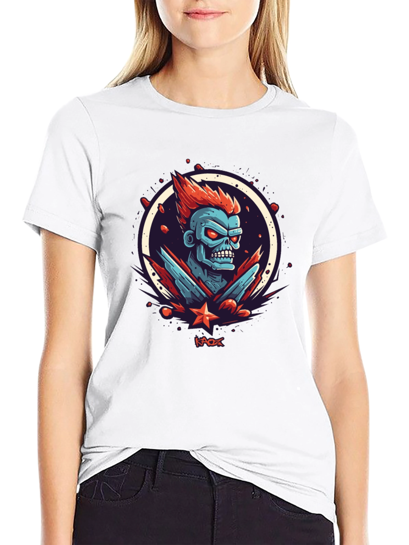 Kaos Graphic Tee - Bold Zombie Design