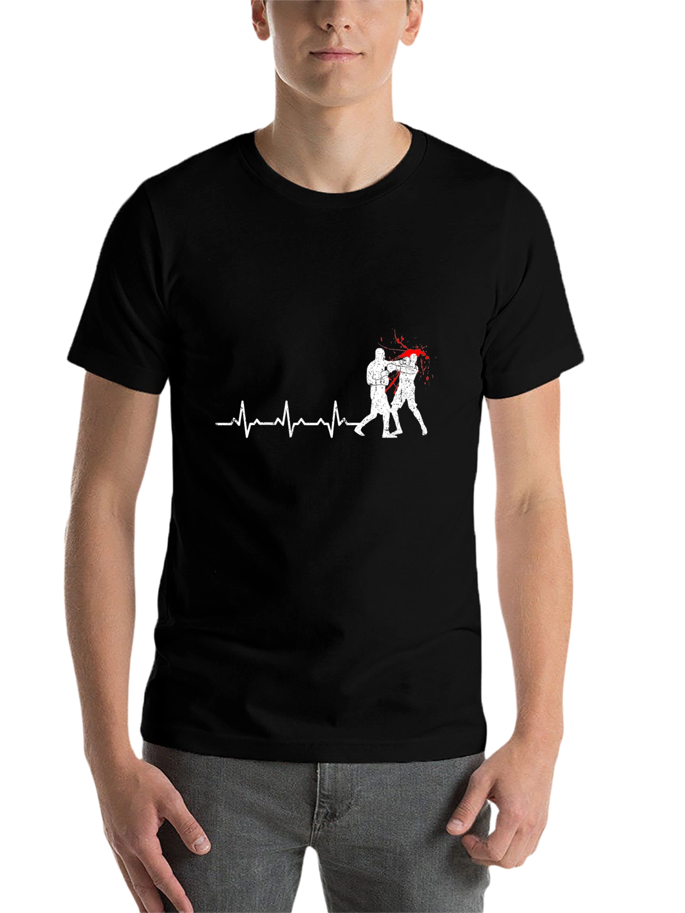 Boxing Heartbeat T-Shirt - Fight Life Tee