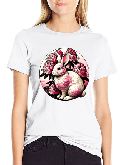 Rabbit Floral Graphic Tee
