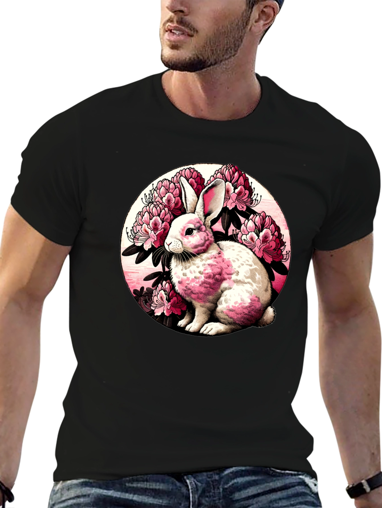 Rabbit Floral Graphic Tee