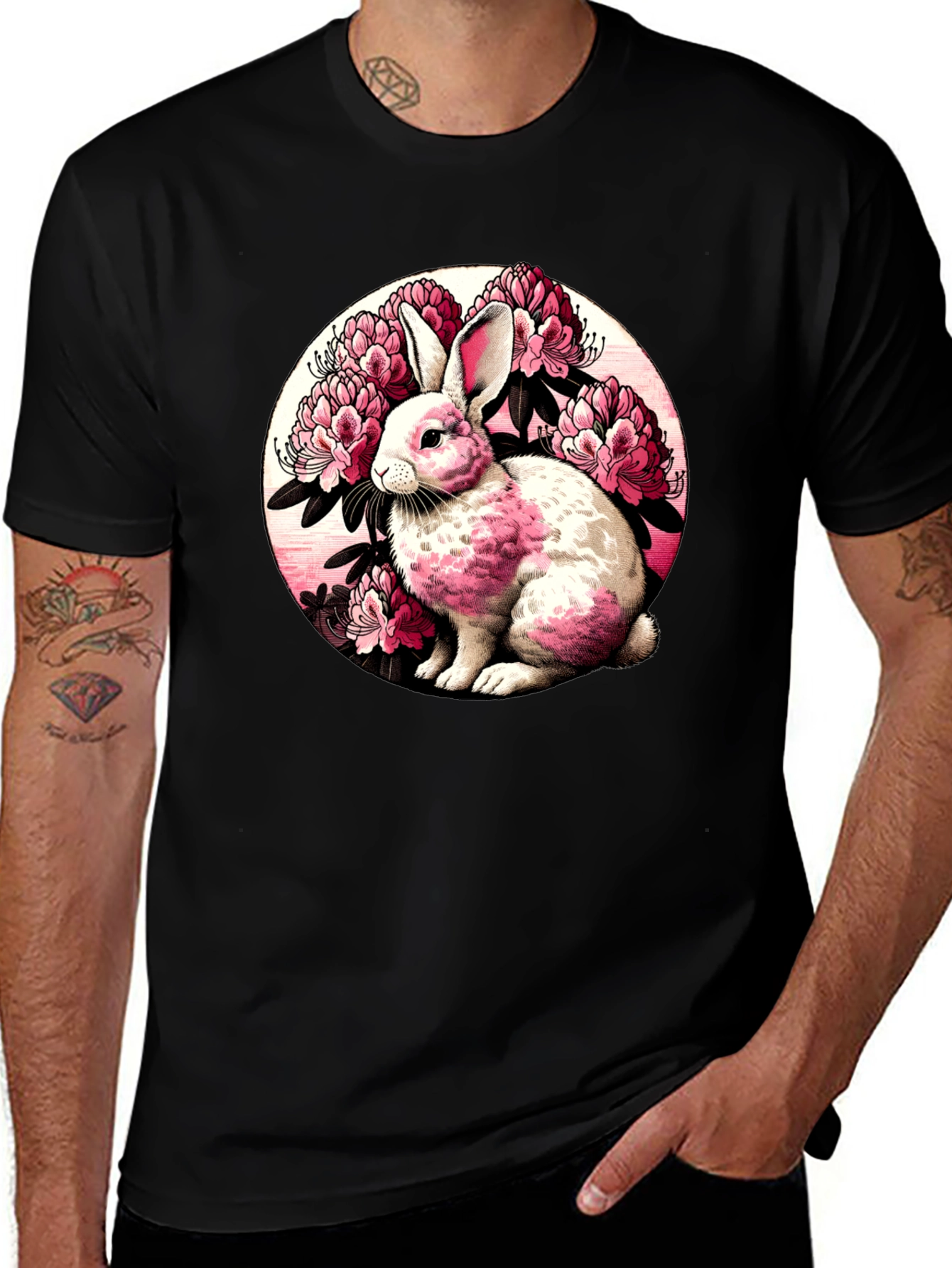Rabbit Floral Graphic Tee