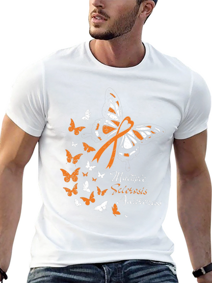 MS Awareness Butterfly Ribbon Graphic Tee