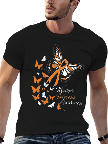 MS Awareness Butterfly Ribbon Graphic Tee