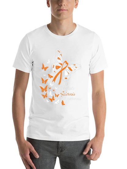 MS Awareness Butterfly Ribbon Graphic Tee