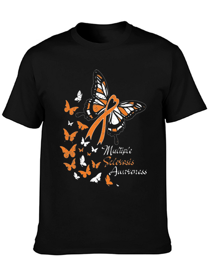 MS Awareness Butterfly Ribbon Graphic Tee
