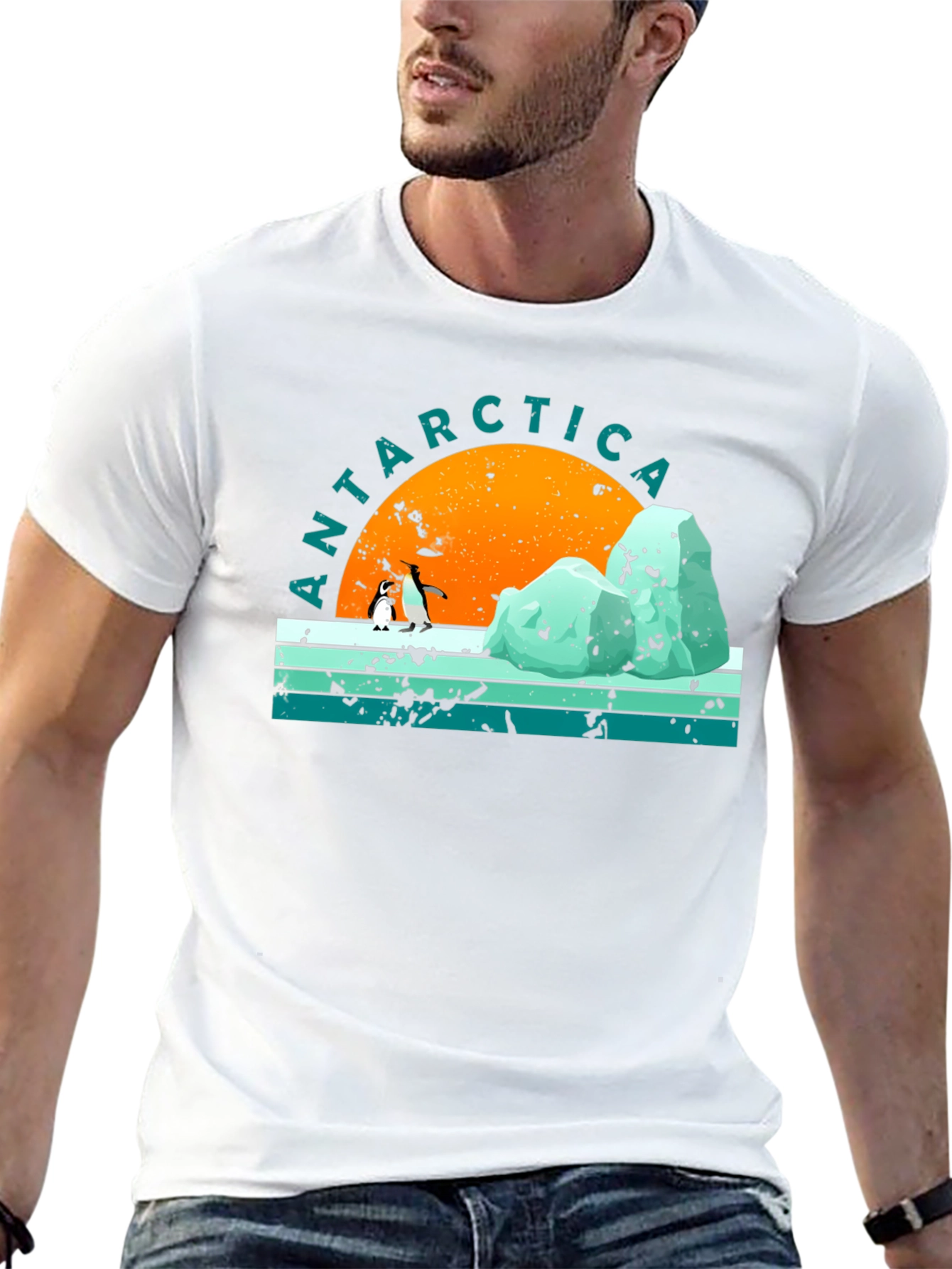 Antarctica Penguin Graphic T-Shirt