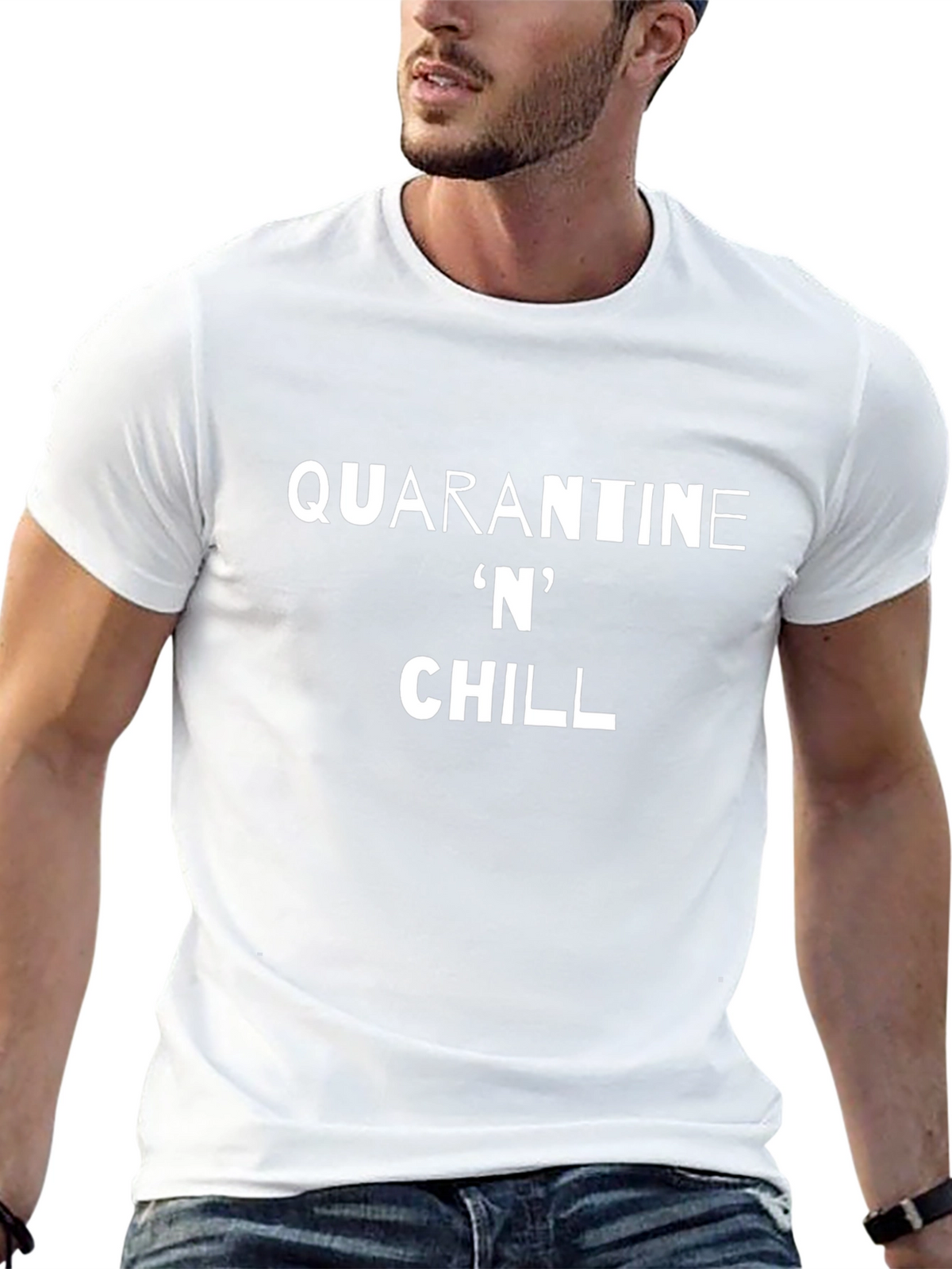 Quarantine N Chill Black T-Shirt