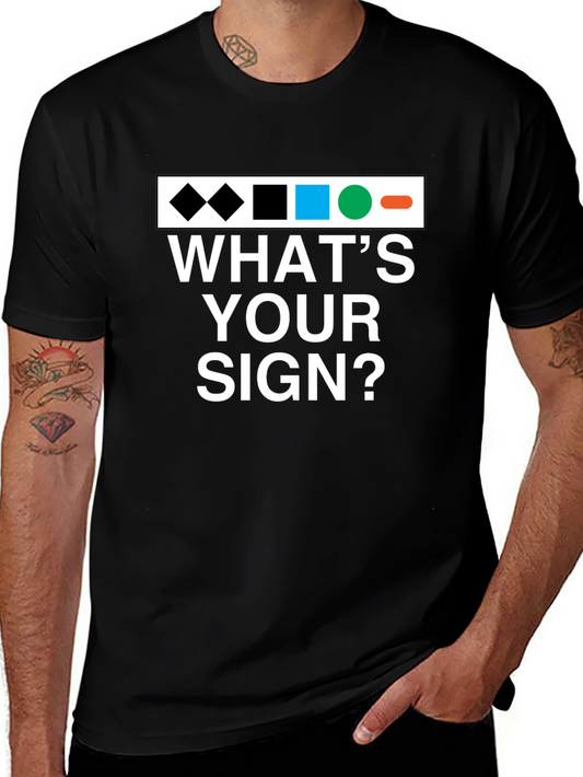 Whats Your Sign T-Shirt - Ski Trail Difficulty