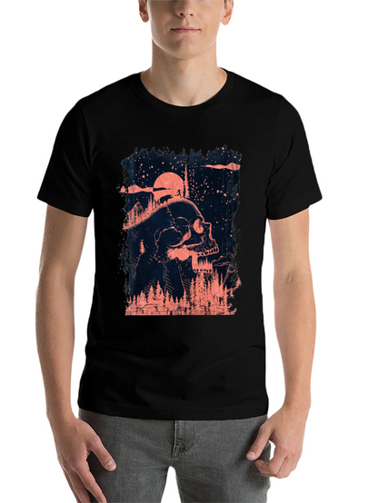 Skull & Forest Graphic T-Shirt