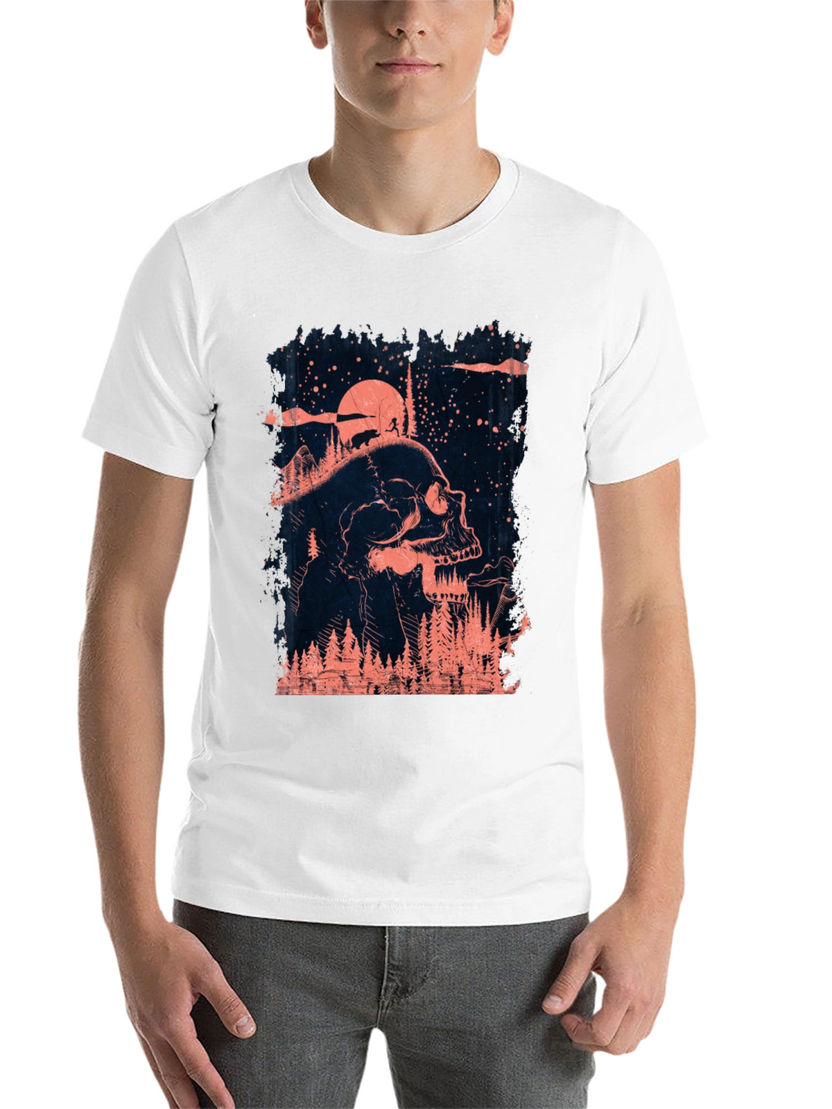 Skull & Forest Graphic T-Shirt