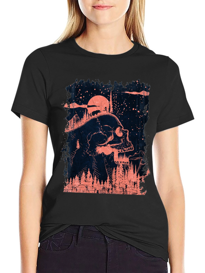 Skull & Forest Graphic T-Shirt