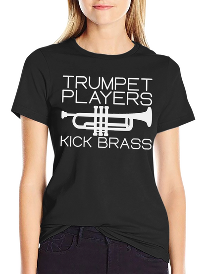 Trumpet Players Kick Brass Black T-Shirt