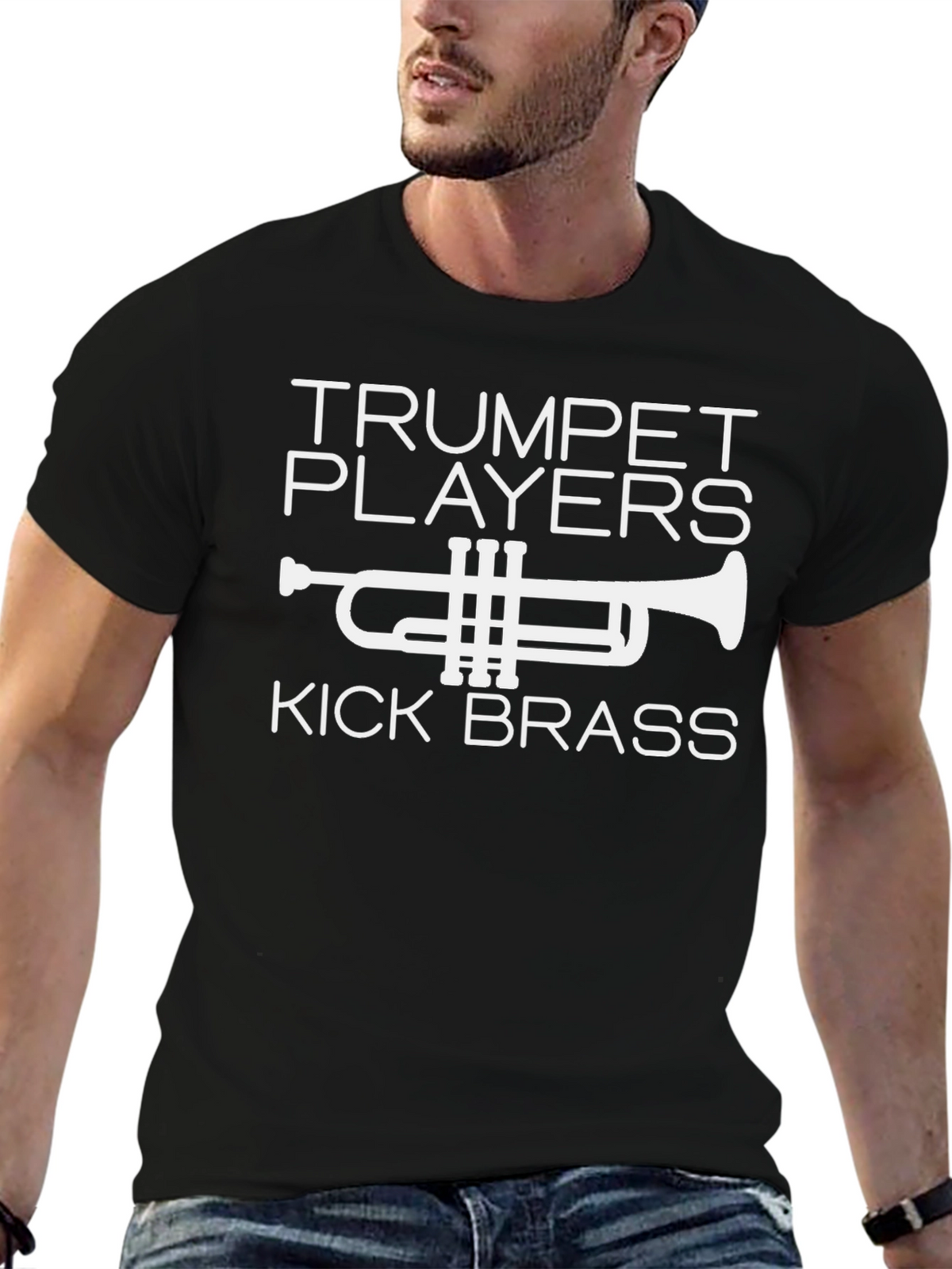 Trumpet Players Kick Brass Black T-Shirt