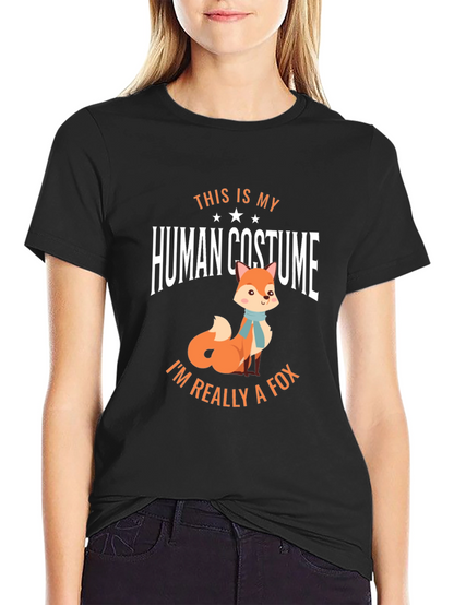 Funny Human Costume Fox T-Shirt
