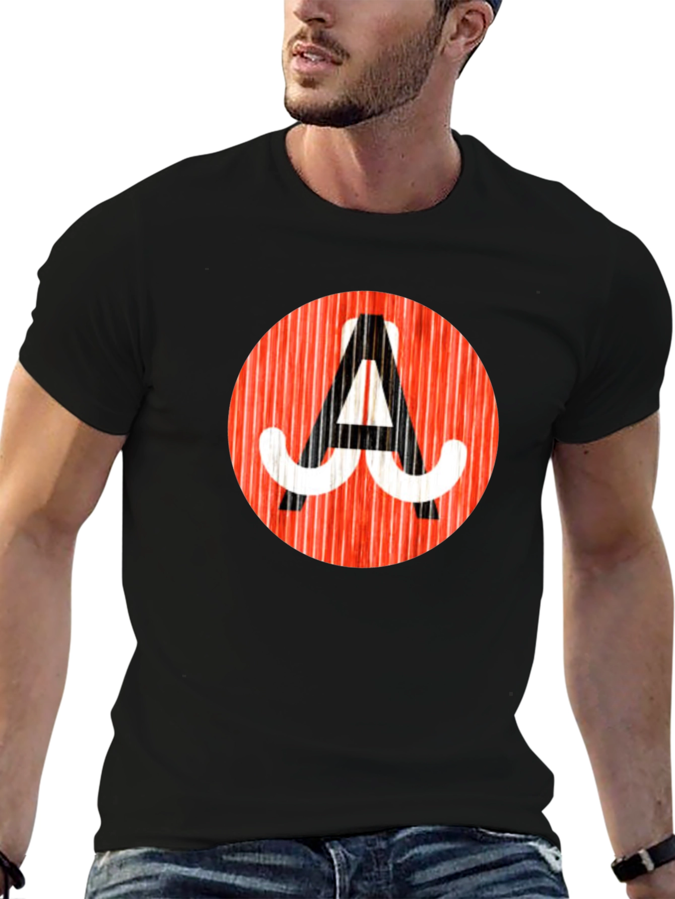 Retro Mustache A Graphic Tee