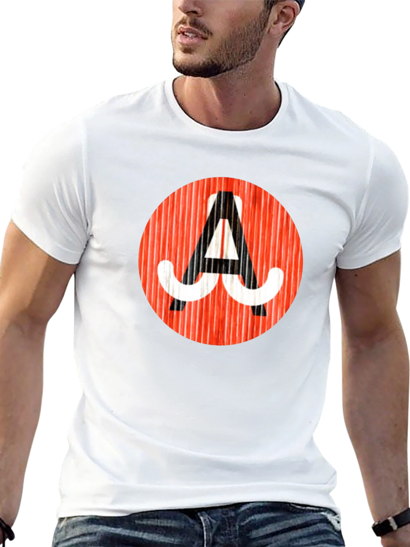 Retro Mustache A Graphic Tee