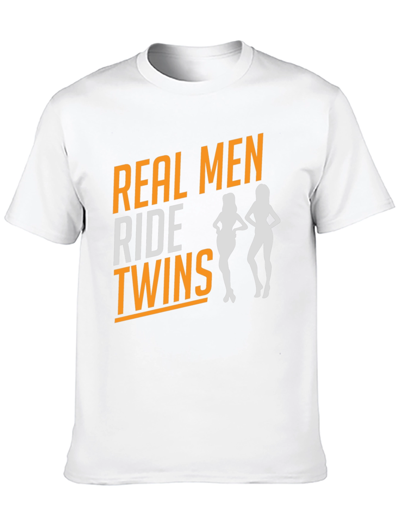 Real Men Ride Twins T-Shirt - Novelty Graphic Tee