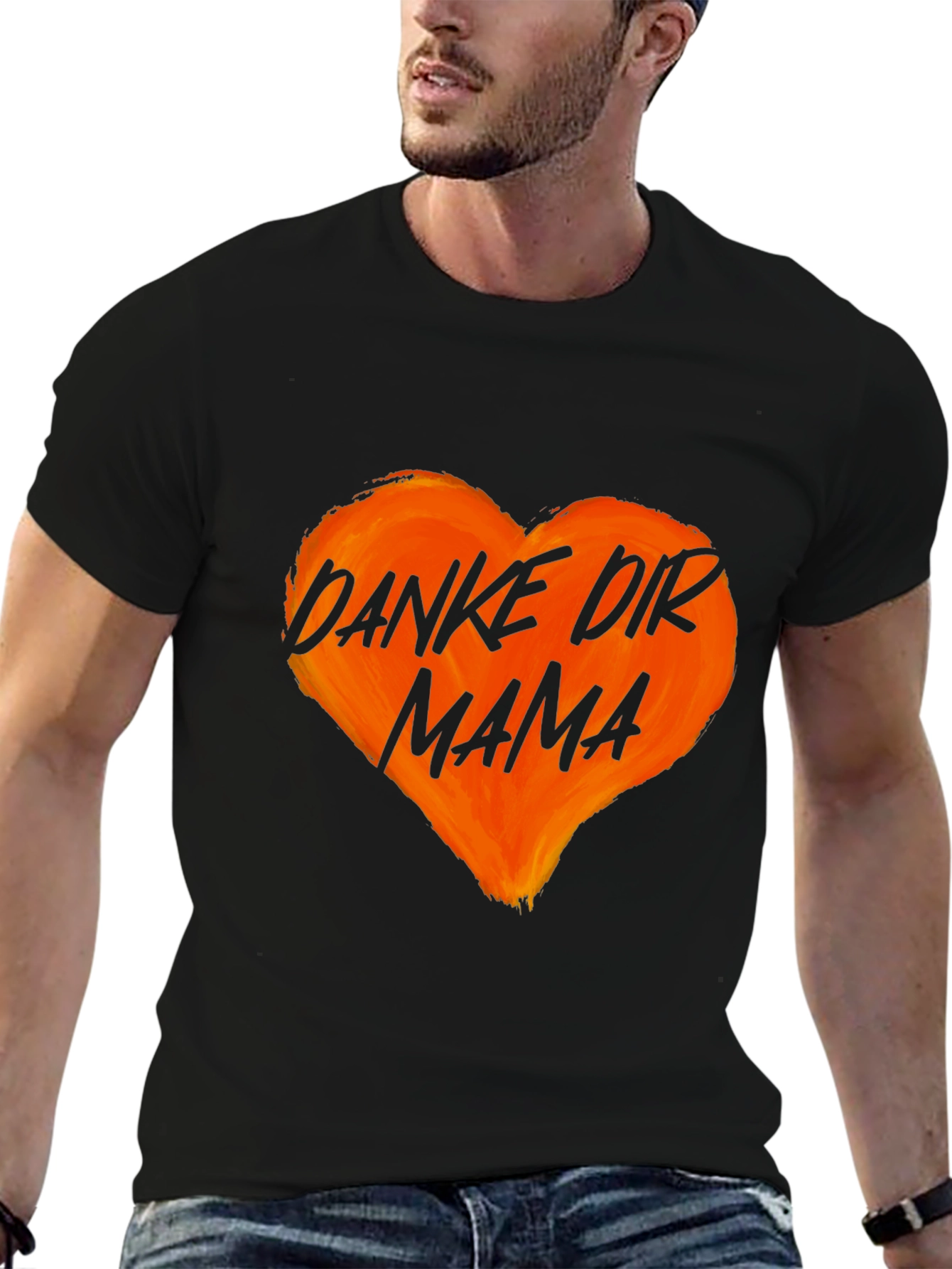 Danke Dir Mama Heart Graphic T-Shirt