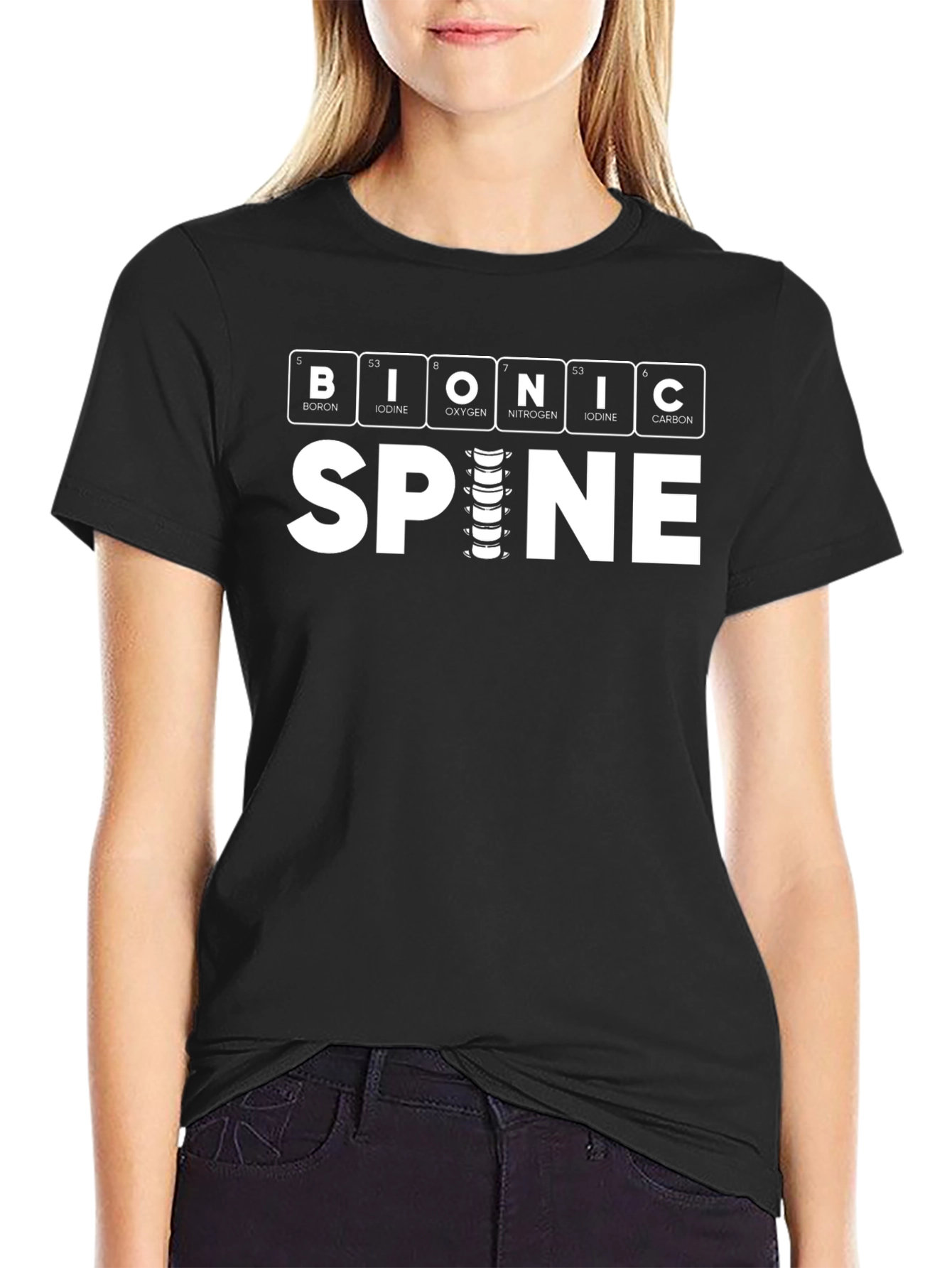 Bionic Spine T-Shirt - Periodic Table Funny Tee