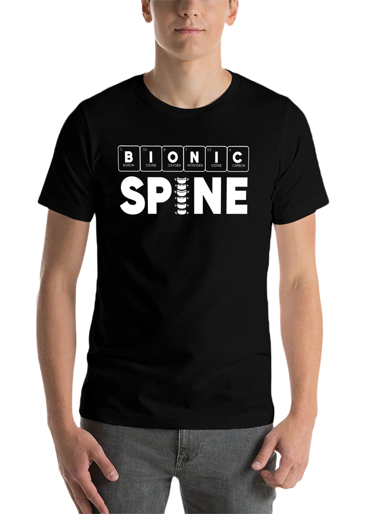 Bionic Spine T-Shirt - Periodic Table Funny Tee