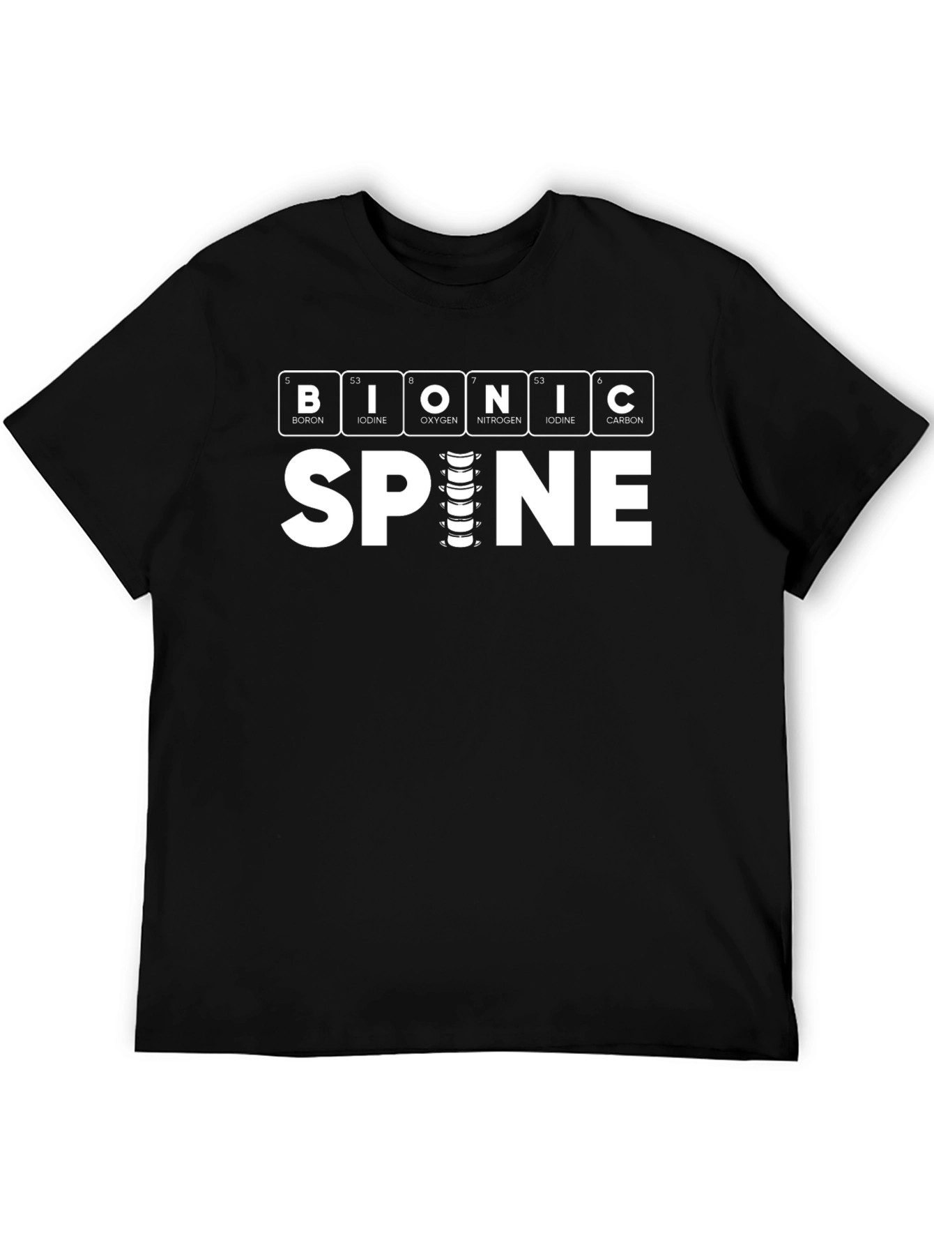 Bionic Spine T-Shirt - Periodic Table Funny Tee