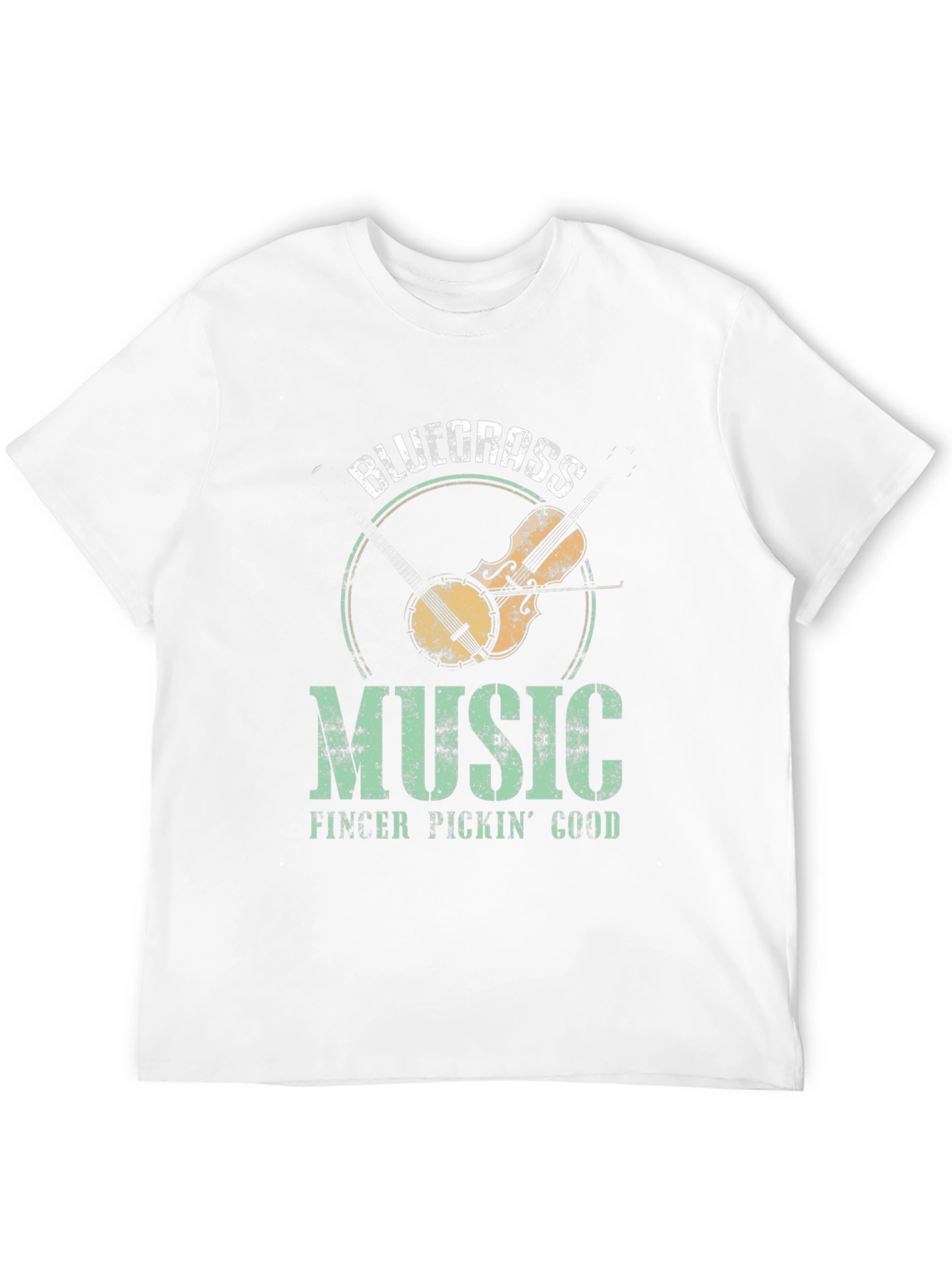 Bluegrass Music Graphic T-Shirt - Finger Pickin Good!