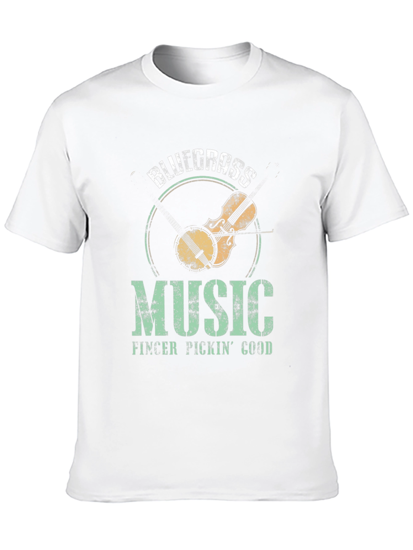 Bluegrass Music Graphic T-Shirt - Finger Pickin Good!