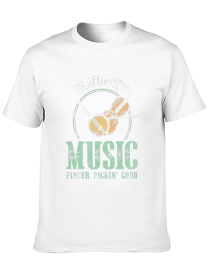 Bluegrass Music Graphic T-Shirt - Finger Pickin Good!