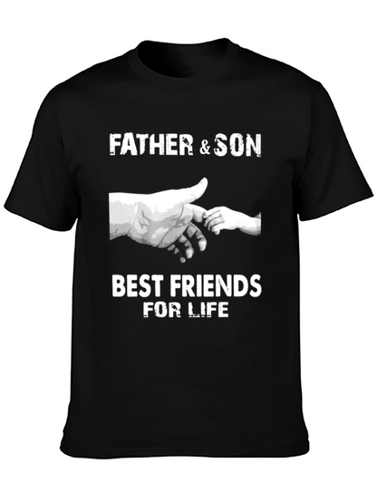 Father & Son Best Friends T-Shirt - Black