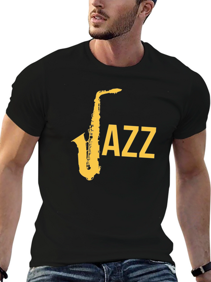Jazz Saxophone Graphic T-Shirt - Cool Music Tee